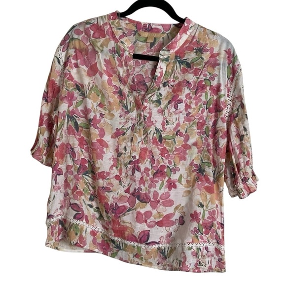 Hope & Harlow Floral Blouse Size Small - Picture 1 of 6